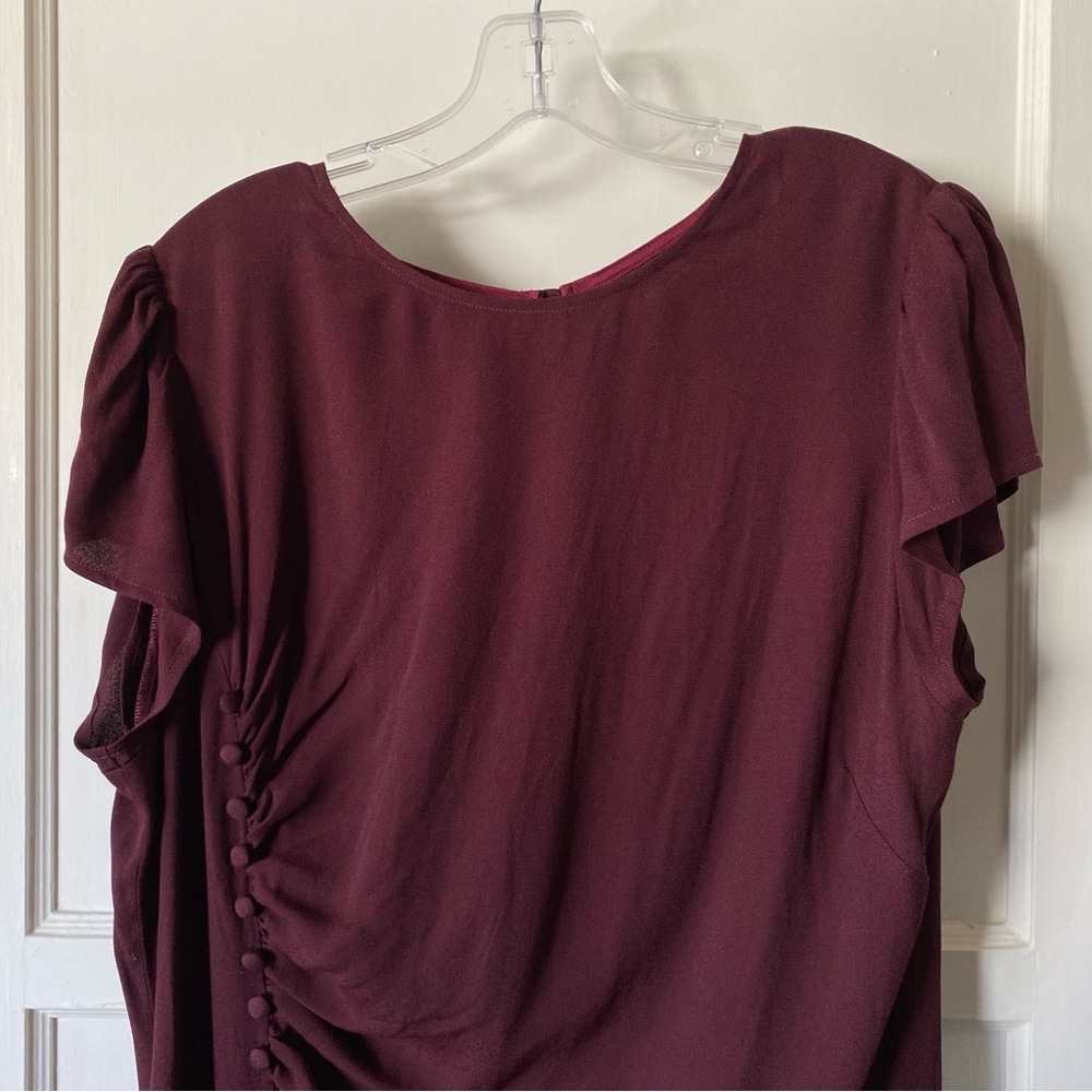 Reformation | Frasier Dress in Prune - Picture 5 of 15